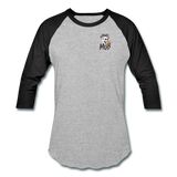 KRAZY MOB Baseball T-Shirt - heather gray/black