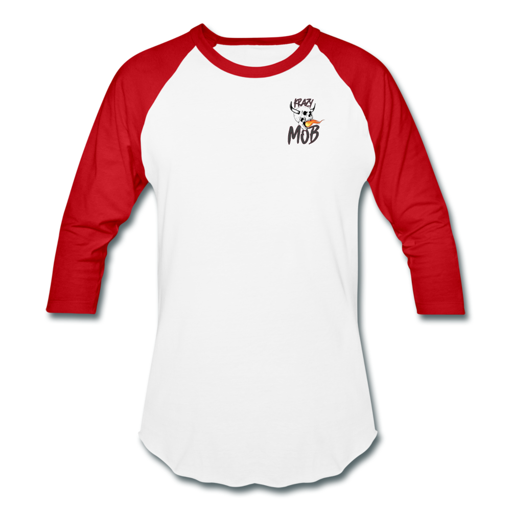 KRAZY MOB Baseball T-Shirt - white/red